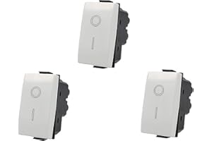 SANDASDON 3X Interruttore 2P 16A Bipolare 0-1 Compatibile Bt Matix SD60002