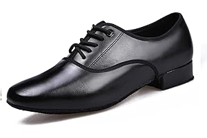 TINRYMX Zapatos de Baile Latino Hombre Moderno de tacón bajo Tango a Salsa práctic de salón Zapatos de Baile,Model-LHD401