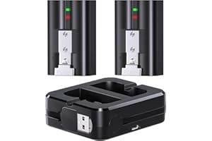 JSOPRTVR V4 Quick Release Battery Pack for Ring - 2 Pack battery and Charger Station for Video Doorbell 2/3/3+/4, Stick Up Cam, Spotlight Cam, Spotlight Plus/Pro Cam