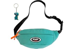 PAEHUIMT Sac Banane Enfant Garcon, Sacoche Banane Fille, Cadeau de Dinosaure (Vert)