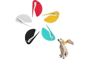 NQEUEPN 5pcs Knotting Comb for Cats, Multifunctional Cat Shedding Brush Letter Opener Knot Cutter Pet Detangler Comb Pet Grooming Combs Dematting Tools Dog Hair Remover Accessories for Cats Dogs