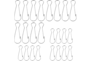 XINGSUI Lot de 24 clips pour mât de drapeau, accessoires de mât de drapeau, crochets pour fixer des drapeaux, porte-clés, cordes à linge, etc(2 tailles)