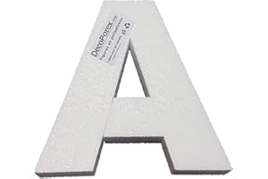 Decoporex - Letra A de poliestireno de 20 cm de Alto. Letra A de poliestireno expandido.