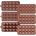 MACKLON Silicon Chocolate and Candy Making Molds, Mini Baking Molds, Non-Stick Hard Gummy, BPA Free (Pack of 2, Heart, Smiley)