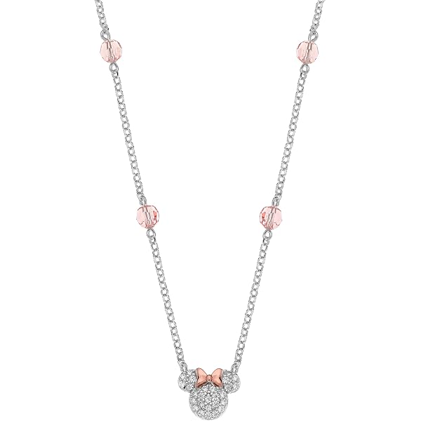 Disney Mickey Mouse 18 Pendant Necklace in Sterling Silver - Macy's