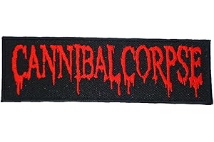 MartOnNet Music Patch Aufnäher, Motiv: Cannibal Corpse Death Metal Band Logo, Grösse: 8,5 x 5 cm, Bestickter Aufnäher, Natur oder ungleicht, Aufbügeln, 1 Stück