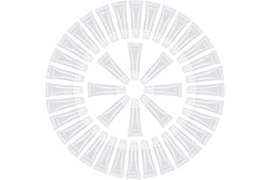 BUJINGYUN 30 Stück – 10 ml Mini-transparente, nachfüllbare leere Tuben für Lipgloss, Balsam, Behälter, weiche Tuben, Make-up-Box, Shampoo-Proben, leere Tuben mit Schraubdeckel