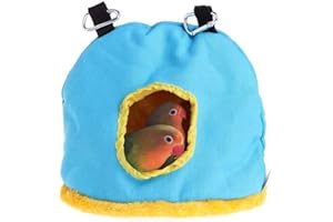 beautyhe Jaulas para Agapornis Cama Conejo Pájaro de Invierno Cama Budgie Juguetes Pájaro Suministros Pequeña Mascota Cama Loro Hamaca Aves de la Hamaca Blue,Small