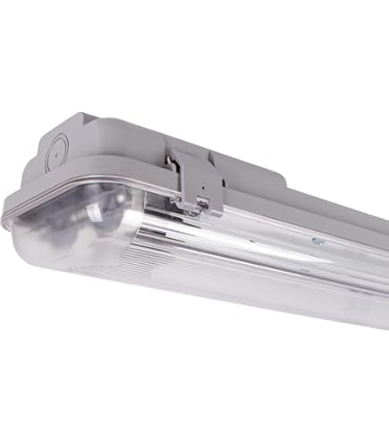 PLAFONIERA STAGNA 2 NEON LED TUBO T8 G13 60-120-150 CM 220V SOFFITTO IP65 - Foto 8