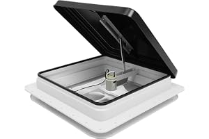 WSIKGHU takhuva takfönster 42 x 42 cm ventilation för husbil takfläkt takluftsventil för husvagn/lastbil/skåpbil med 14 x 14 tum öppning – 20 % ljusgenomsläpplighet