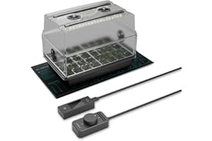 AC Infinity Heavy-Duty Humidity Dome 5x8 Germination Kit with Waterproof Seedling Mat, Full Spectrum LED Grow Light Bars, Samsung LM301H EVO Diodes, Vented Extension Panels, for Seed Starting