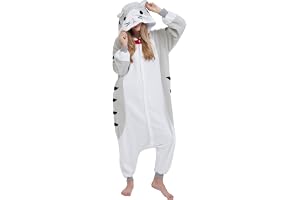 SimZoo Tier-Einteiler-Pyjama für Erwachsene, Tier-Cosplay-Kostüm Nachtwäsche für Männer und Frauen, Einteilige Unisex-Hauskle