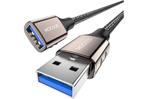 MOGOOD Cable Alargador USB 3.0 1M, Cable Extension USB Tipo A Macho A Hembra Alta Velocidad 5Gbps para Luces, PC, portátil, Tablet, Macbook