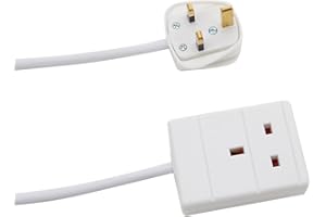 PRO ELEC PEL00898 1 Gang Extension Lead 1m, White