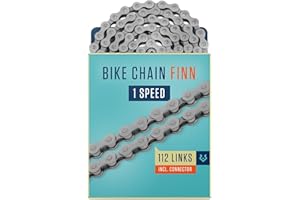 Alphatrail Bike Chain Finn 1-Speed Hub Gear & Single Speed 112 Links I Compatible with Shimano, SRAM, KMC, Connex I Incl. Chain Lock