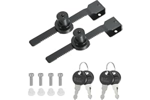 PATIKIL Przesuwany szklany zamek do szafki, 2 szt. zamek do gabloty, bez wiercenia, szklany zamek do drzwi szklanych 5-10 mm, czarny