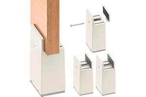 IDUDU 4Stück Möbelerhöhung 10cm, Verstellbare Tischerhöhung mit Schraubklemme Stuhlerhöhung Bett Erhöhung Möbelerhöher Sofaerhöher Tischerhöher Betterhöhung für 10-37 mm Breite Quadrat Möbelerhöhungen