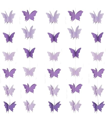 Guirlande Papillon En Papier 3D : Décorations De Mariage, De Fête Et D