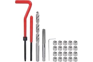 WALFRONT Kit de Réparation de Filetage m7 25pcs M7 Outil de Réparation de Filetage Insert Outil de Taraudage Ensemble de Forets pour Réparation Automatique Avec Boîte en Plastique