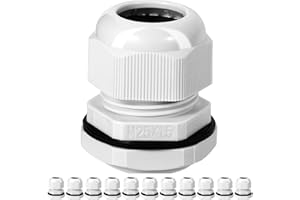 Dawenur 12Pcs Pressacavo M25 Regolabile IP68 Connettori Impermeabili, Pressacavi Elettrici Impermeabile per Esterno, Giardino, Scatola di Derivazione