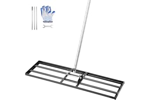 VEVOR Gräsmattehöjare, rostbeständig kolstål med 2 130 mm handtag, basplatta 254 x 914 mm justerbar för trädgårdsgolfbana