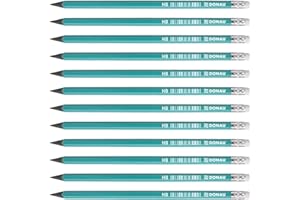 ‎OFFICER PRODUCTS OFFICER PRODUCTS DONAU 7381001PL-99 ołówek syntetyczny z gumką HB 12 sztuk/ołówki/kolor: zielony