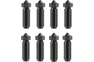 8PCS Düsen aus gehärtetem Stahl für Anycubic Kobra S1, Hochtemperaturbeständigkeit Gehärteter Stahl 0,2/0,4/0,6mm Düsen Kit für Anycubic Kobra 3, Kobra 3 Combo, Kobra S1, Kobra S1 Combo