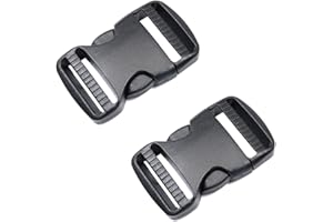 BAIWOAK 15mm/20mm/25mm/32mm/38mm/50mm Fibbie a sgancio laterale in plastica resistente con fibbia a clip di ricambio per zaino