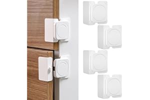 ZEWZE 4 sztuki zabezpieczenia dla szaf, szuflad i lodówki, samoprzylepne zabezpieczenie szafowe z mocnym klejem, bez wiercenia – zabezpieczenie dla niemowląt i małych dzieci na meble i kuchnię