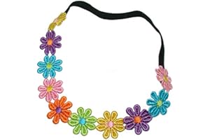 JULIYEH Bling Online Multi Colour Daisy Chain Elasticated Headband.