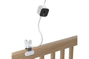 HOLACA - Soporte universal para bebé (compatible con Arlo, GHB, HelloBaby, ieGeek, Momcozy, Motorola y + (1/4"), montaje sin herramientas y sin traza, soporte de clip, color blanco