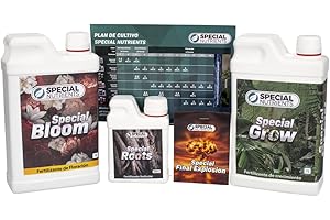 EUROGROW Kit Fertilizantes Tierra - Kit para enraizado crecimiento y Floración - Kit Fertilizante Completo - 1L Bases + 250ml Aditivos