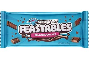 Feastables MrBeast Chocolate Bars/Barras de chocolate (10 x 60 g) - El regalo de chocolate para la verdadera bestia (Milk Chocolate)