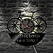 Produktbild Lyy 12" Ein Fahrrad LED Vinyl Uhr Mauer Licht Farbe Veränderung Jahrgang Modern Handarbeit Geschenk Dekor Lampe Fern Steuerung