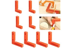 YUFANA 8 Pcs 90 Grados Cuadrados de Posicionamiento,Abrazadera de Posicionamiento,Escuadras de Posicionamiento de 90 °Abrazadera de Ángulo Recto de Plástico,Abrazaderas de Ángulo Recto Tipo,para Carpinteros