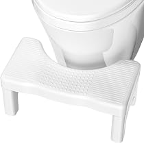 JOYBOY Sgabello Da WC Con Inclinazione 35° - Poggiapiedi Portatile Con Cuscinetti Antiscivolo Per Adulti, Bambini E Anziani