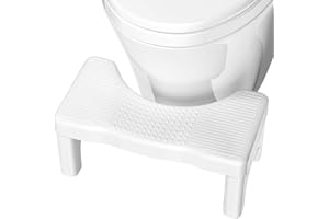 Chiluxendo Toilettenhocker(Weiß), Klo Wc Hocker Tritthocker Klohocker Füße, Erwachsene Badezimmer Toiletten Hockhocker Toilette, Hockende Fußhocker Schemel Toilet Stool Toiletten-Fußhocker
