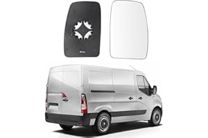 JINSENTGG Cristal de Espejo reemplazar para Renault Master 2010-2021, Lente de Marcha Atrás reemplazar para Opel Movano 2010-2021, Retrovisor Exterior Ajustable Adecuado Nissan NV400 2010-2021 (Derecha)