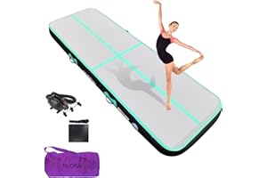 HIJOFUN Air Floor Mat 3/4/5/6M Tumbling Mat Inflatable Gymnastics Mat Thick 10cm/20cm with Pump for Youth/Adults