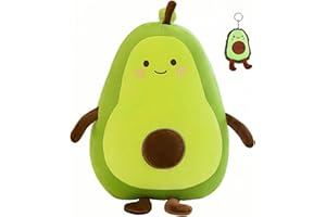 FSRONGXI 2Pcs Avocado Pillow, Stuffed Avocado Plush Toy, 40cm Cute Plushies Soft Fruit Floor Cushion Christmas Birthday Valentine's Gifts for Kids