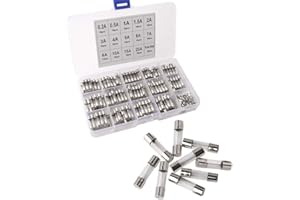 QITINDASEN FULARR® 230 szt. 5 x 20 mm profesjonalny zestaw bezpieczników do szybkiego dmuchania: 210 szt. szybkozłączka rurka bezpiecznik 20 szt. bezpiecznika, z przezroczystym plastikowym pudełkiem