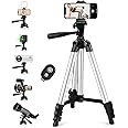 VIC Tripod Camera Tripods, 46" Tripod for Camera Cell Phone Video Photography,Ultra-Light Remote Control Tall Stand, Professional Travel DSLR Tripods for Canon Nikon iPhone, Maximum Load 9lb.