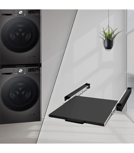 KEILEOHO Verbindungsrahmen Set Für Waschmaschine & Trockner - Verstellbar 50-70cm