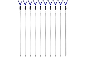 ARAPAIMA FISHING EQUIPMENT® Set de Supports de Canne à pêche 'rodhold' en Aluminium | 10 Porte-Cannes à pêche télescopiques | 75-135 cm