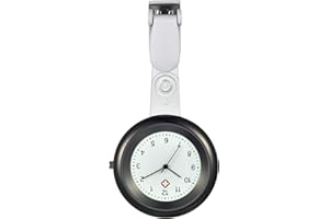 Silverora Schwesternuhr mit einfache Quarzuhr Stethoskop Revers Fob Taschenuhren leicht lesbare Silikonhülle für Arzt Männer Frauen viele Farbe