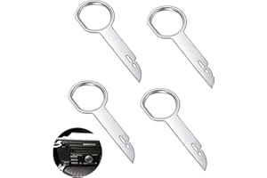 SSHUIKKAI 4 Stück Radio Ausbau Werkzeug Set, Autoradio Ausbauwerkzeug, Autoradio Entriegelungswerkzeug, Autoradio Werkzeug, Entriegelungsschlüssel, für Die Audio-Demontage Verschiedener Autos