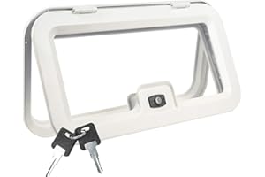 Wamovo Clapet de service pour caravane et camping-car | 3 tailles au choix | Blanc | Avec fermeture | Clapet de rangement (595 x 315 mm)