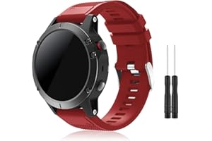 TOPsic Bracelet Fenix 5/Fenix 5 Plus, Bracelet de Montre 22mm Bande Remplacement en Silicone pour Fenix 5/5 Plus/Fenix 6/6 Pro/Fenix 7/Fenix 7 Solar/Approach S60/Quatix 5/Forerunner 935/945/Instinct