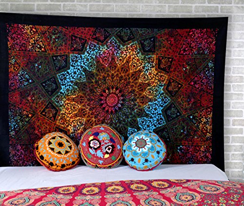 Indisch Boho Wandteppich Psychedelisch Star Mandala Strand Wandbehang Hippie Bohemien Tapisserie Psychedelic Tie Dye Tapestry Von Rajrang - 3
