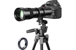 BENOISON Objectif EF pour Canon – Téléobjectif 420–800mm f/8.3 Manuel Lentilles pour Canon EOS Rebel SL3 SL2 T8i T7 T7i T6 850D 750D 250D 200D 90D 80D 77D 4000D 3000D 2000D 1500D 6DII/5DIV/IDXIII SLR Caméras
